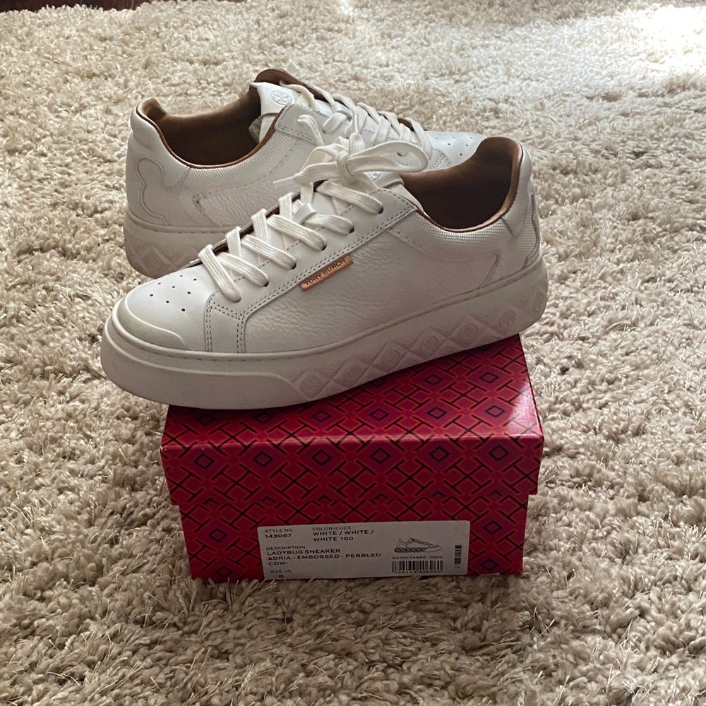 Tory Burch LadyBug Sneaker -Adria Embossed Pebbled Cow